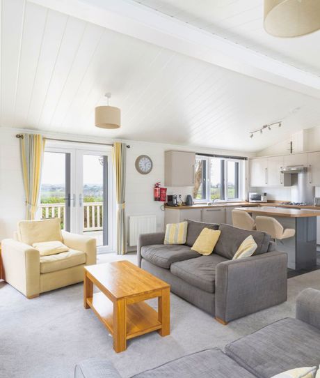 Internal of a lodge open plan living space