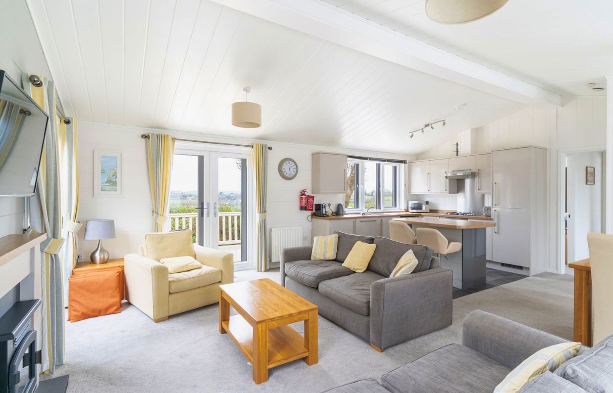 Internal of a lodge open plan living space