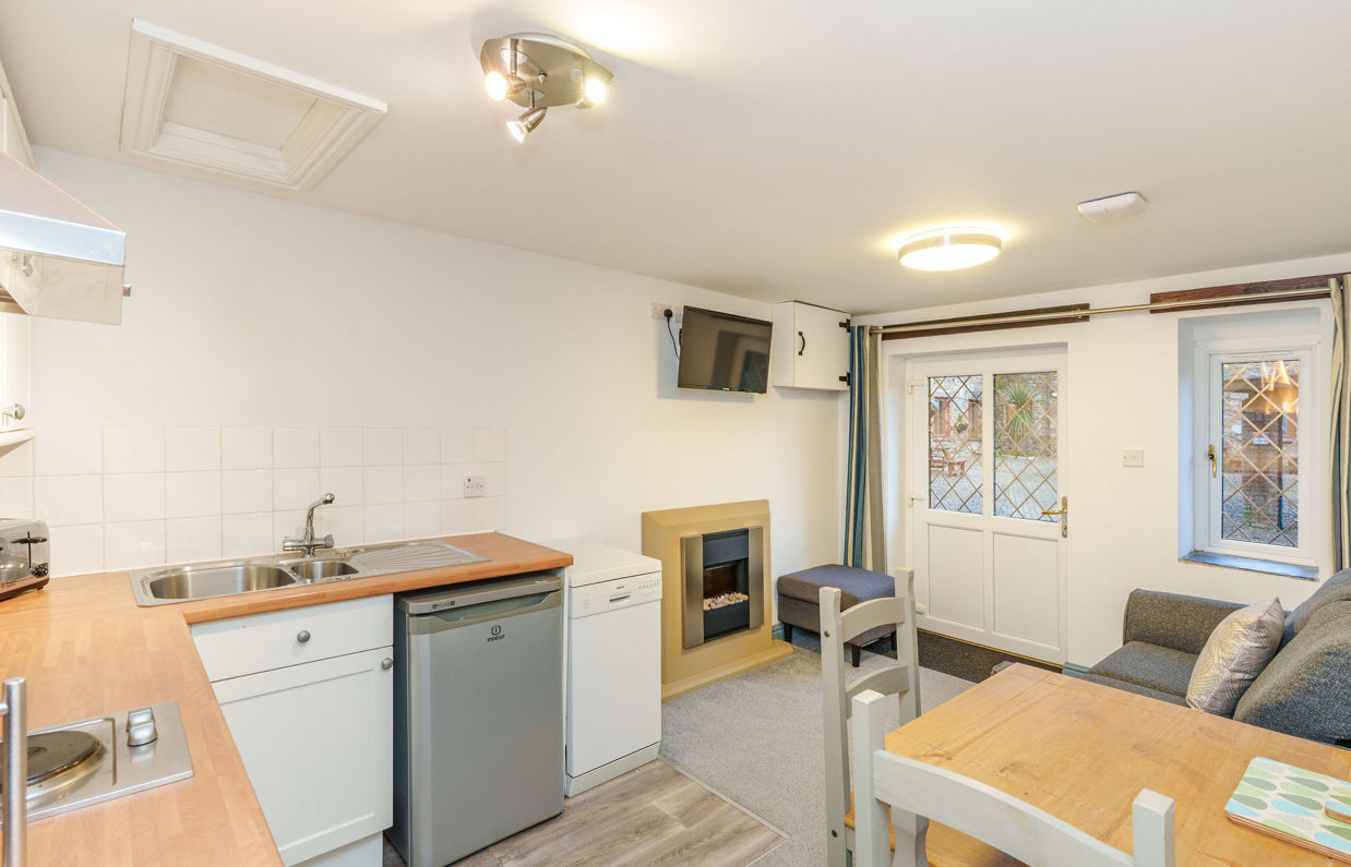 Internal of a cottage open plan living space