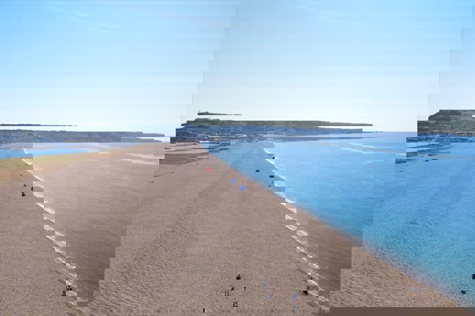 Chesil Beach looking towards Portland