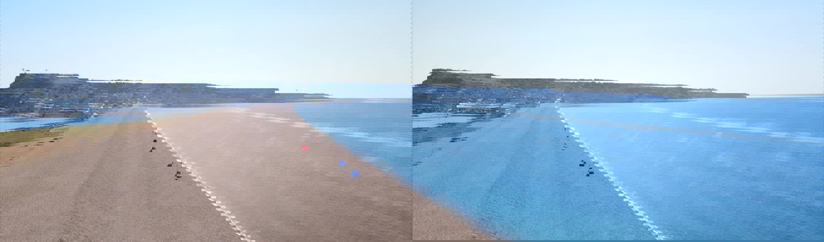 Chesil Beach looking towards Portland