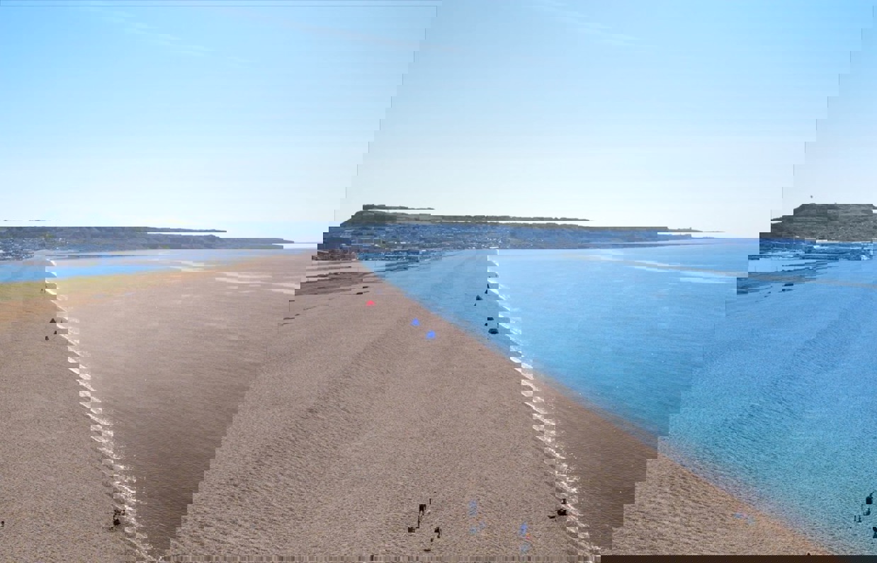 Chesil Beach looking towards Portland