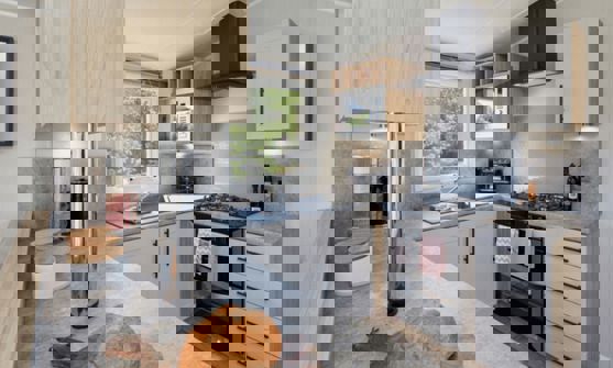 Internal of a Caravan Kitchen