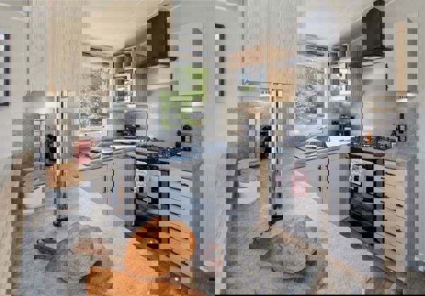 Internal of a Caravan Kitchen