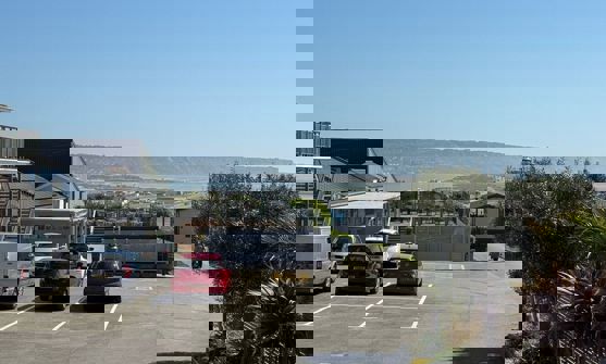 View from Chesil Beach Holiday Park of the Jurassic Coast