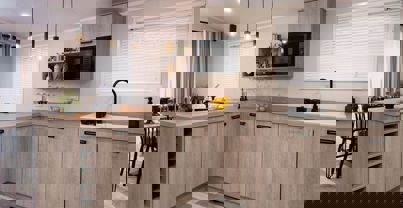 Internal of a Caravan Kitchen