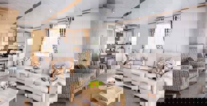 Internal of a Caravan Open Plan Living Area