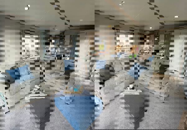 Internal of a Caravan Open Plan Living Area