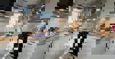 Modern contemporary open plan kitchen