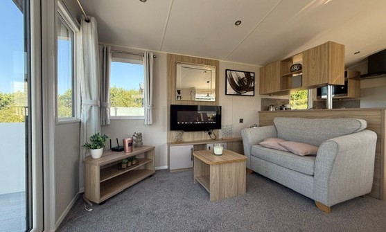 Internal of a caravan lounge