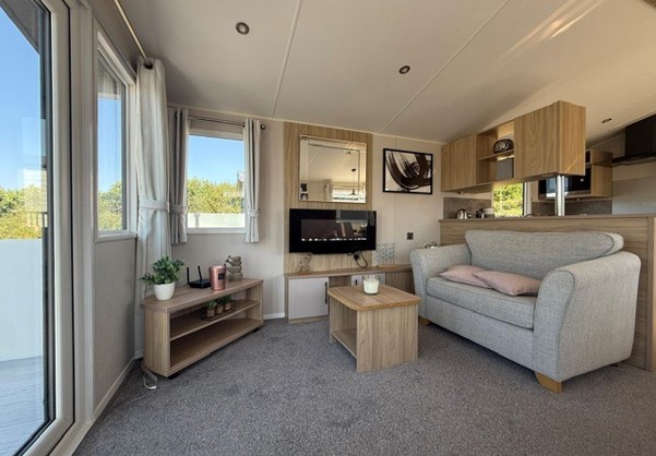Internal of a caravan lounge