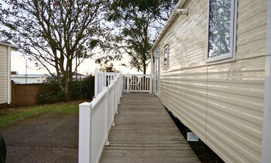 External of an accessible caravan ramp to entrance