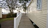 External of an accessible caravan ramp to entrance