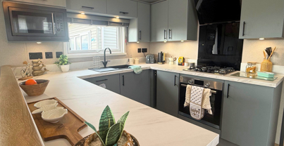 Internal of a caravan kitchen