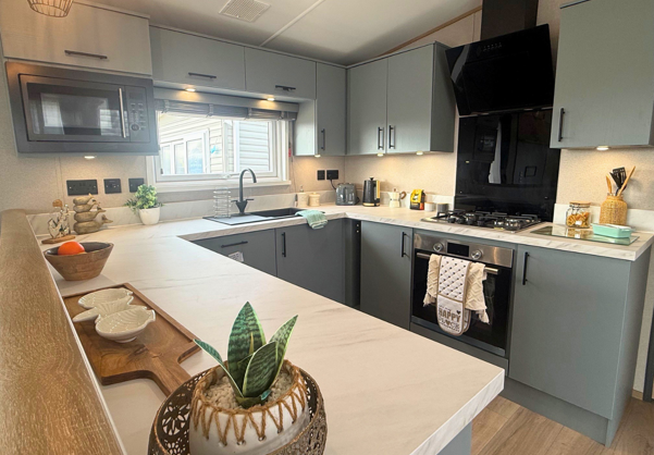 Internal of a caravan kitchen