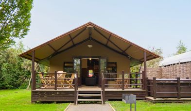 External of safari tent with veranda