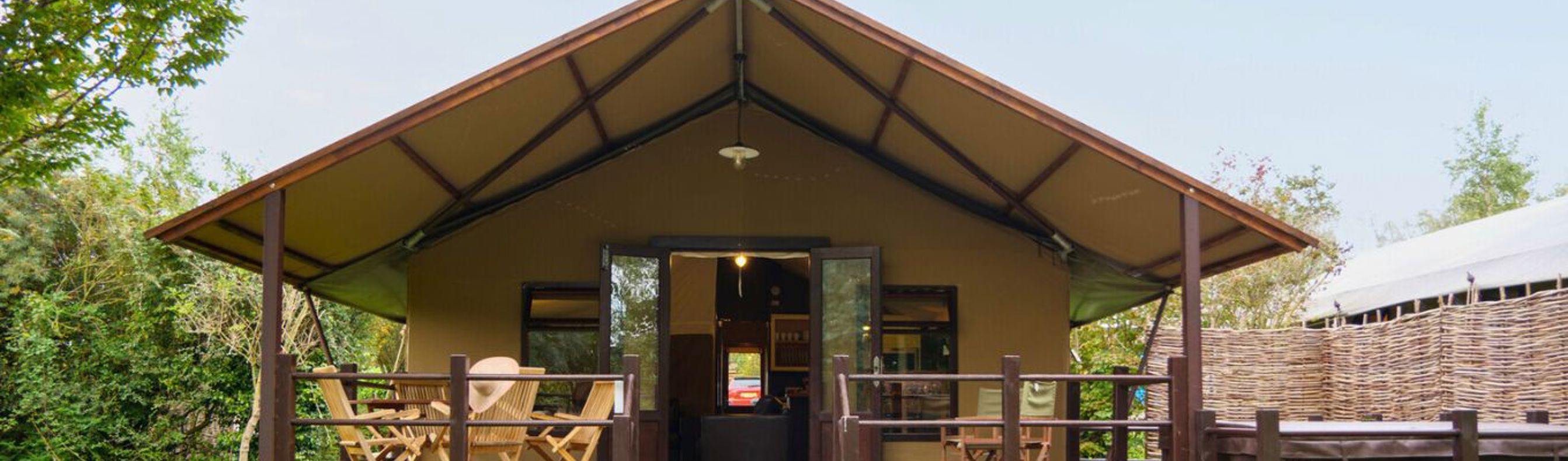 External of safari tent with veranda