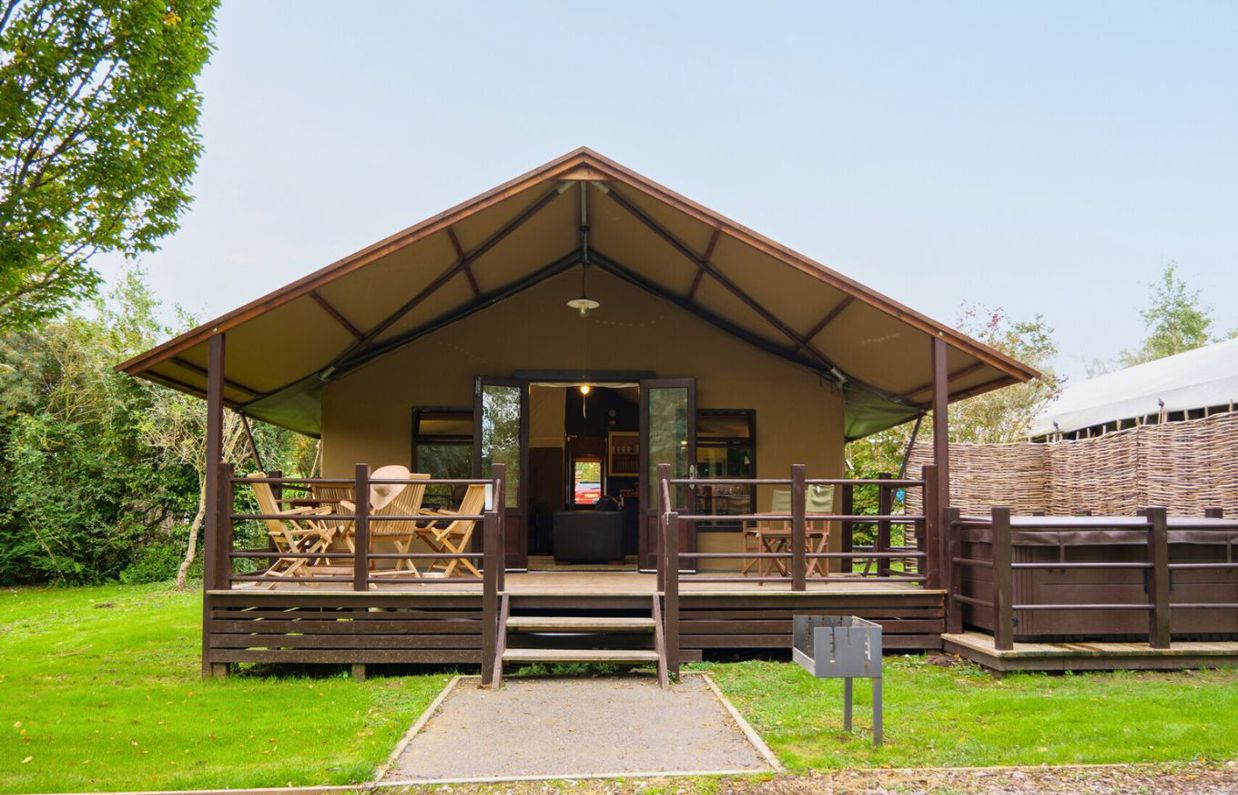 External of safari tent with veranda