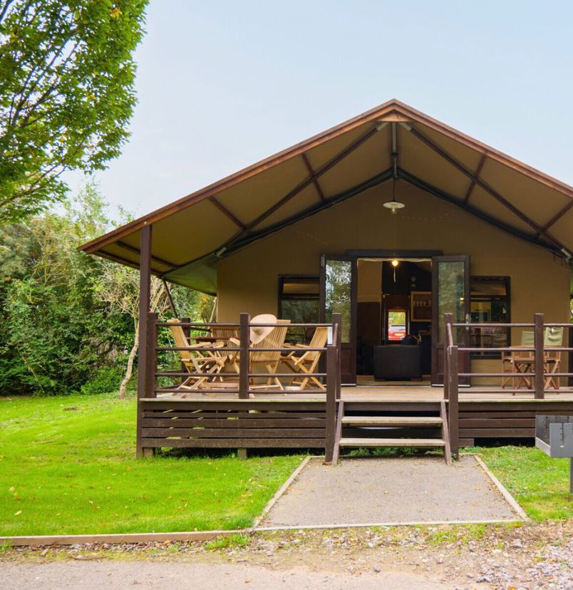 External of safari tent with veranda