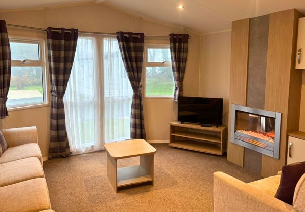 Internal of a caravan lounge