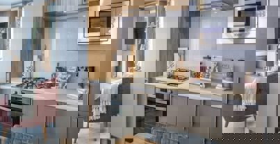 Internal of a Caravan Kitchen