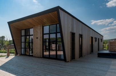 Luxury lodge at The Stables in Bowleaze Cove holiday Park