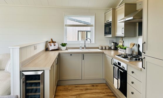 Internal of a Lodge Open Plan Kitchen