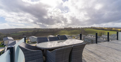View from lodge across valley
