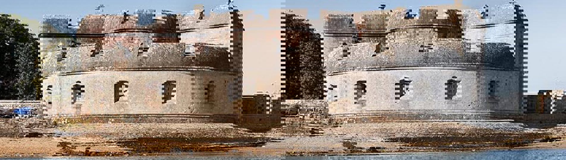 A castle on the coastline 