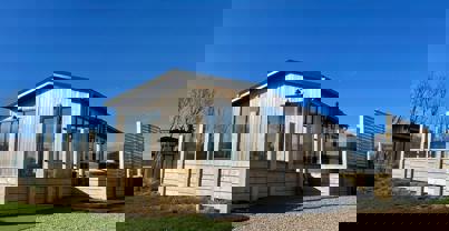 External of a Luxury Lodge on Pitch