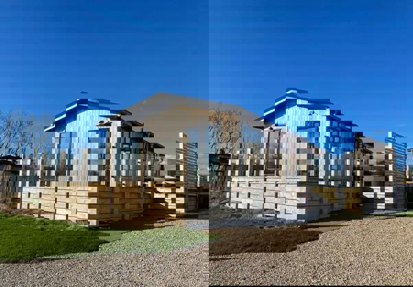 External of a Luxury Lodge on Pitch