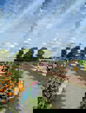 The children's play area at Farmer Palmer's Farm Park