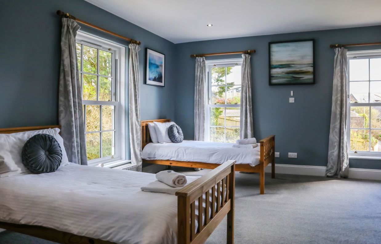 Internal of a manor house twin bedroom