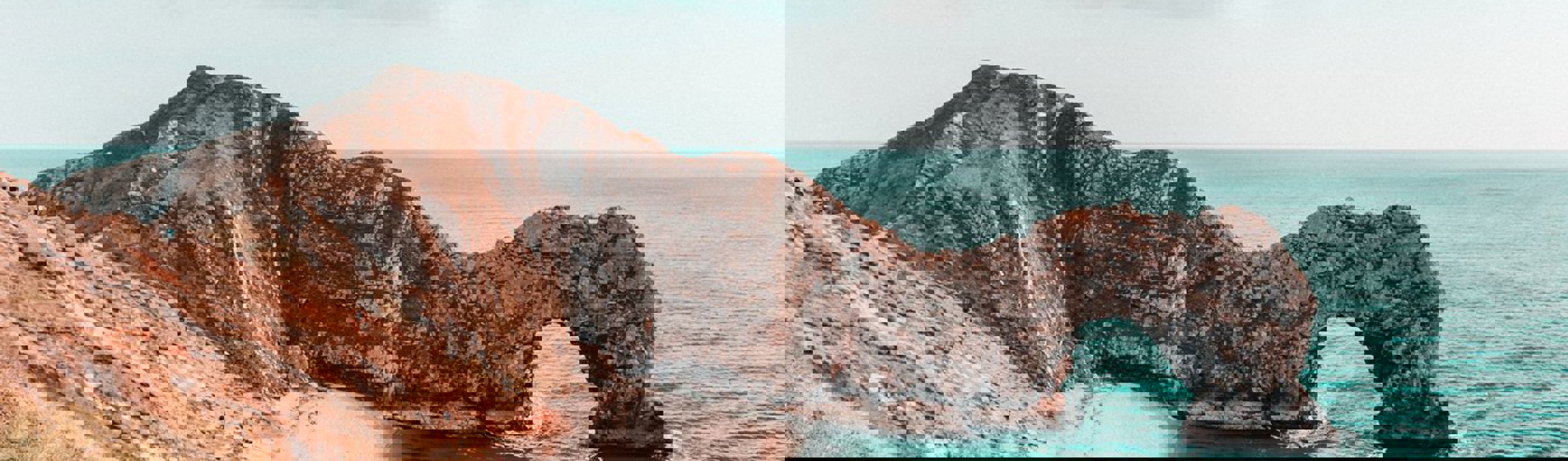 A dramatic limestone arch on the coast, Durdle Door