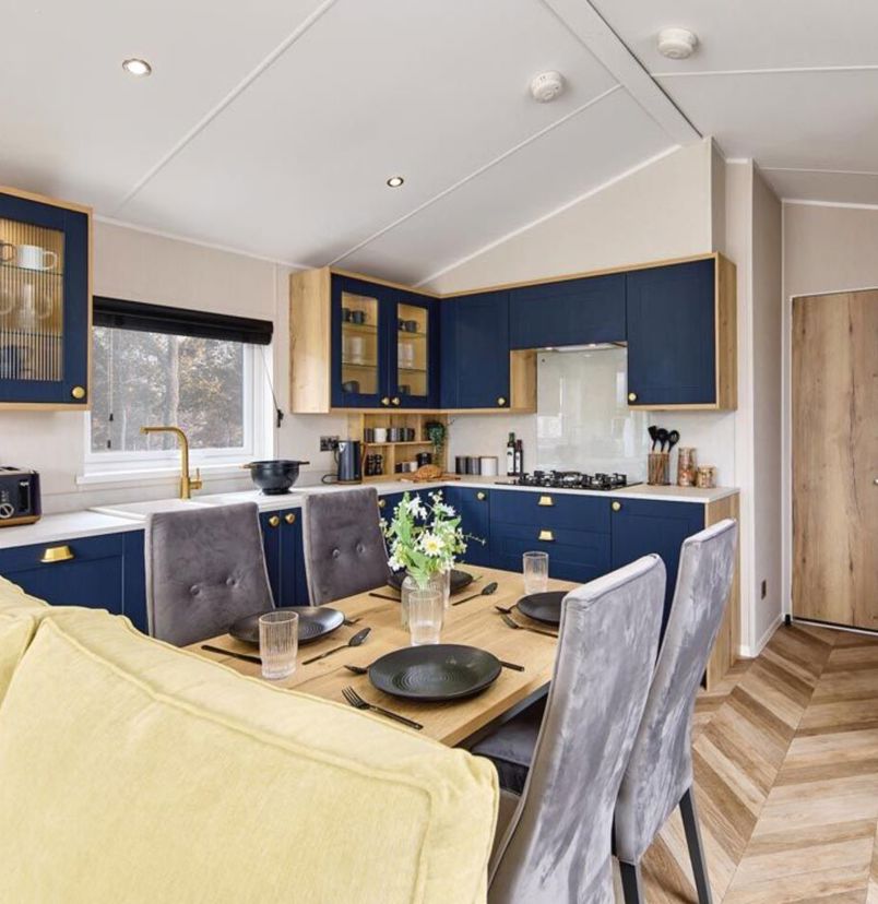 Internal of a Caravan Open Plan Kitchen