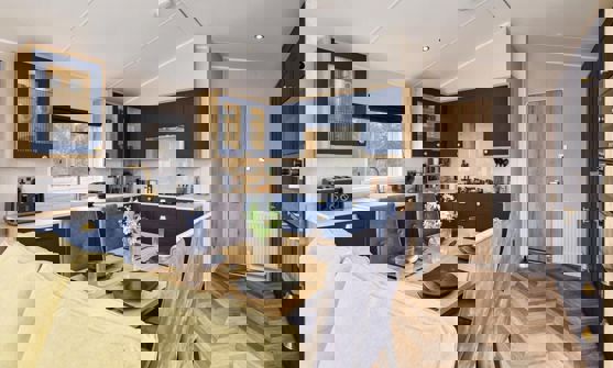 Internal of Caravan Kitchen Diner