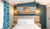 Internal of a caravan double bedroom