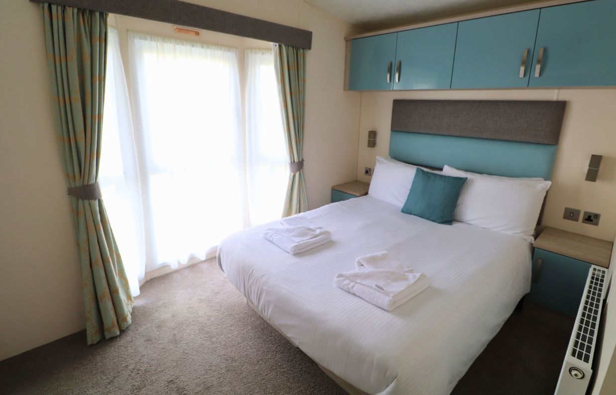 Internal of a caravan master bedroom