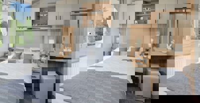 Internal of a Caravan Master Bedroom