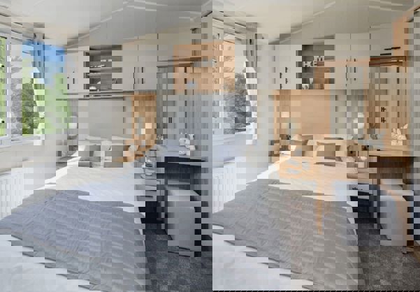 Internal of a Caravan Master Bedroom