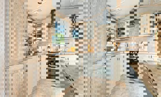 Internal of a Caravan Kitchen