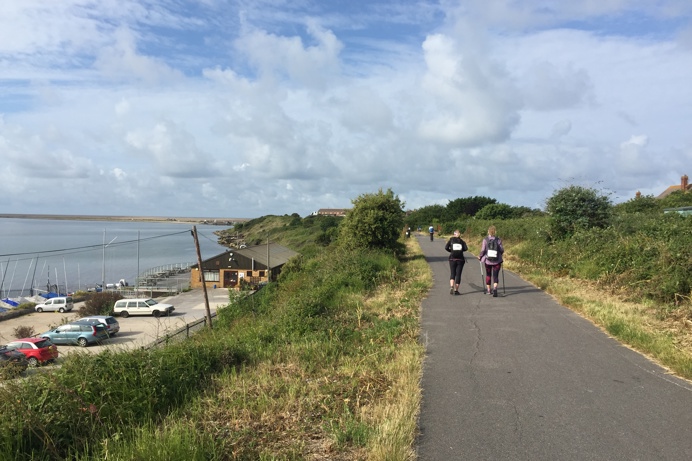 View of the Rodwell Trail alongside the coast