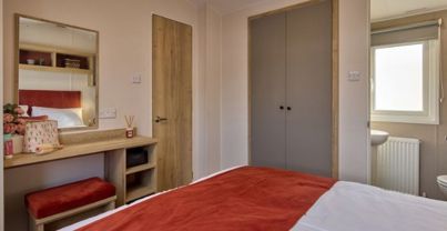 Internal of Caravan Master Bedroom Dressing Area and Ensuite