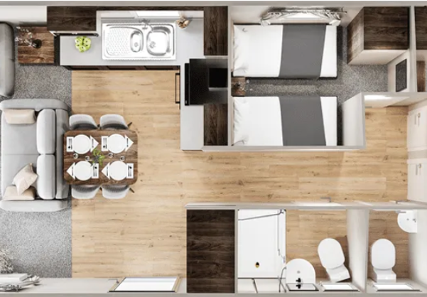 Floorplan of a caravan