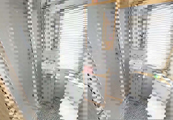 Internal of a Caravan Bathroom