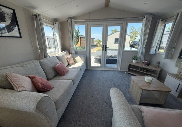 Internal of a caravan lounge