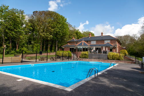 The country club and heated outdoor pool