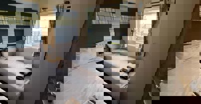 Internal of a Caravan Twin Bedroom