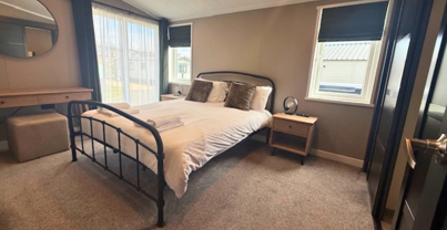 Internal of a lodge double bedroom