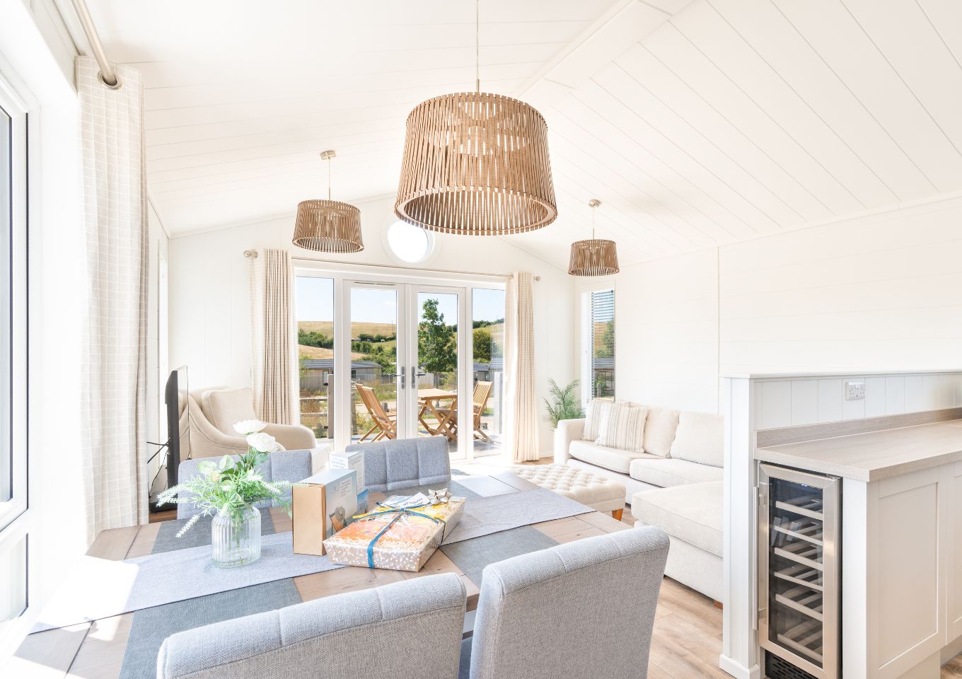 Internal of a cabin open plan living space